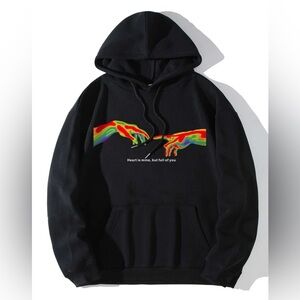 SHEIN Black Graphic Hoodie